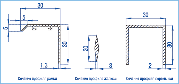 Настенные решетки с регулируемыми жалюзи СЕЗОН ВР-Г — чертёж