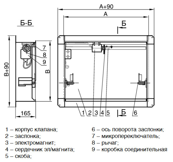 Клапаны КЛАД®-2 — чертёж