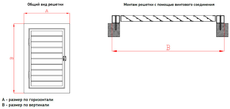 Окно слуховое жалюзийное РЭД-НСТ1-Б4 — чертёж